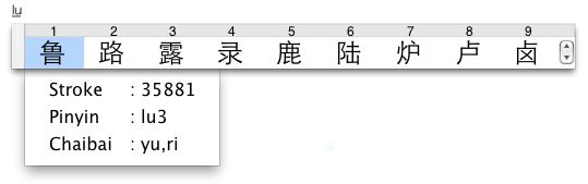 Input keys SCIM